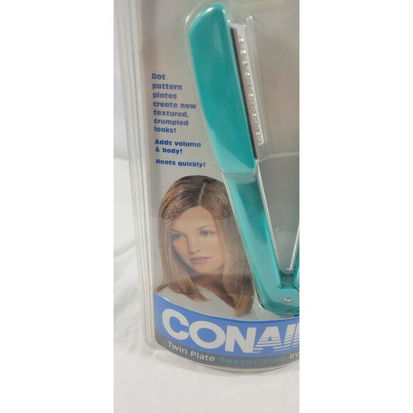 Conair Twin Plate Texturizing Iron The Crumpler Teal Model CS12CS 2001 NEW - Picture 3 of 7